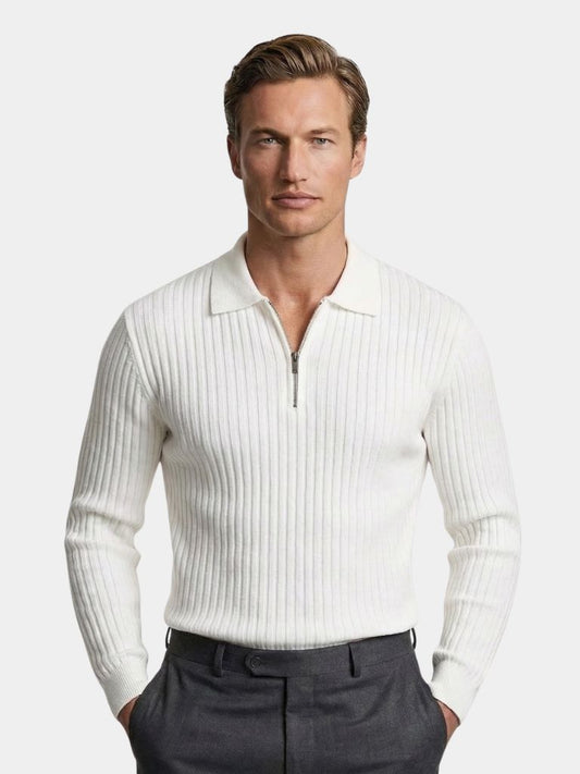 Alpine Riviera Knit Polo Pullover - Verocci Essentials