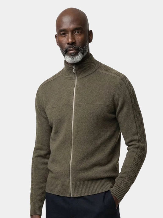 Cashmere Zip Sweater Knit Turtleneck - Verocci Essentials