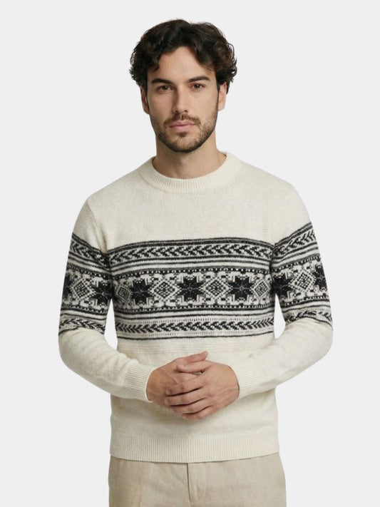 100% Wool Fair Isle Pullover Sweater Jumper - Verocci Essentials