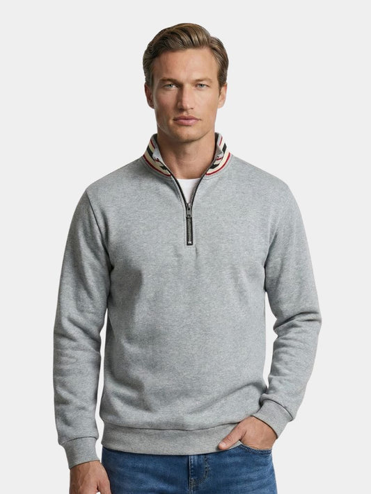 Regent Striped High Collar Pullover - Verocci Essentials