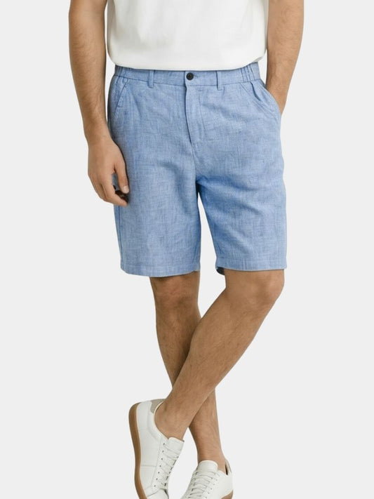 Bleu Horizon Linen Shorts - Verocci Essentials