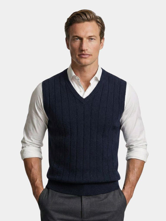 100% Merino Wool Pullover Sweater Vest - Verocci Essentials
