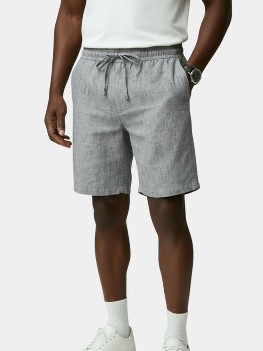 Gris Mariner Linen Shorts - Verocci Essentials