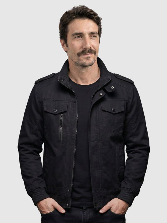 Command Ribbed Collar Jacket - Verocci Essentials