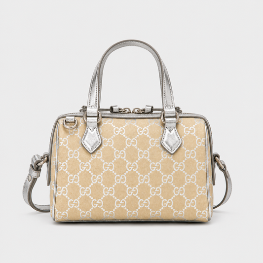 GG Emblem Small Boston Bag