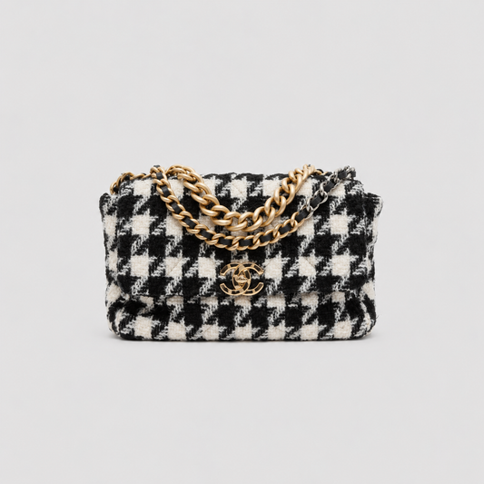 Large Tweed 19 Flap Bag