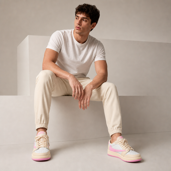 Travis Scott x Air Jordan 1 Retro Low OG "Muslin and Shy Pink"