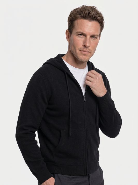 100% Merino Wool Zip Solid Color Sweater - Verocci Essentials