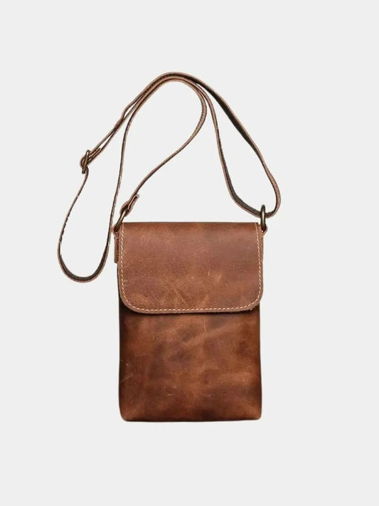 Men's Mini Leather Shoulder Bag - Verocci Essentials