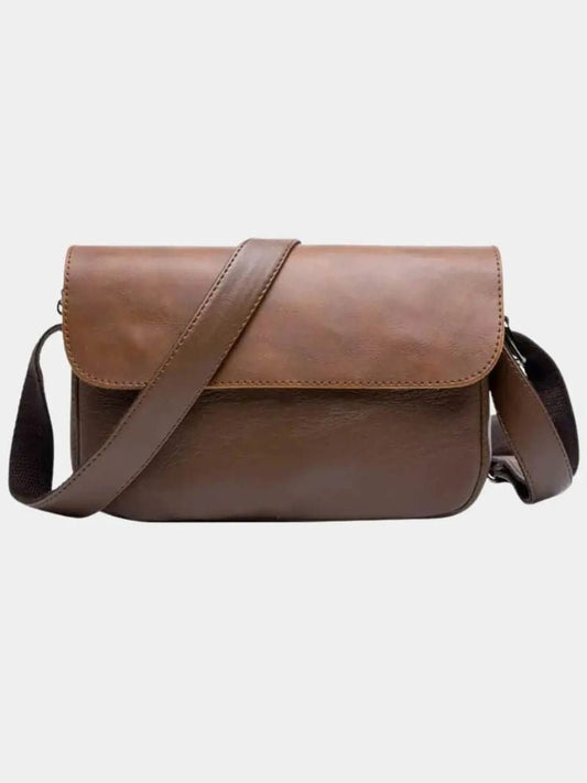Milan Essential Leather Shoulder Bag - Verocci Essentials
