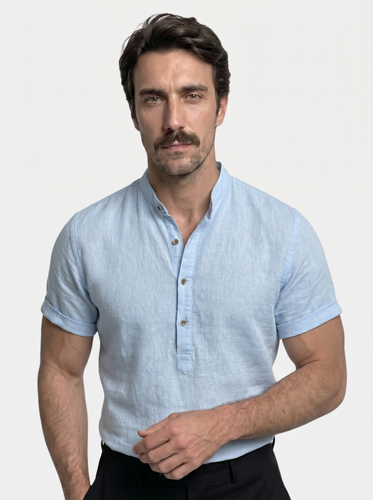 Essential Short Sleeve Linen Shirt - Verocci Essentials