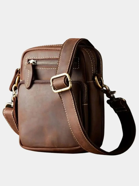 Retro Leather Men's Shoulder Bag - Verocci Essentials